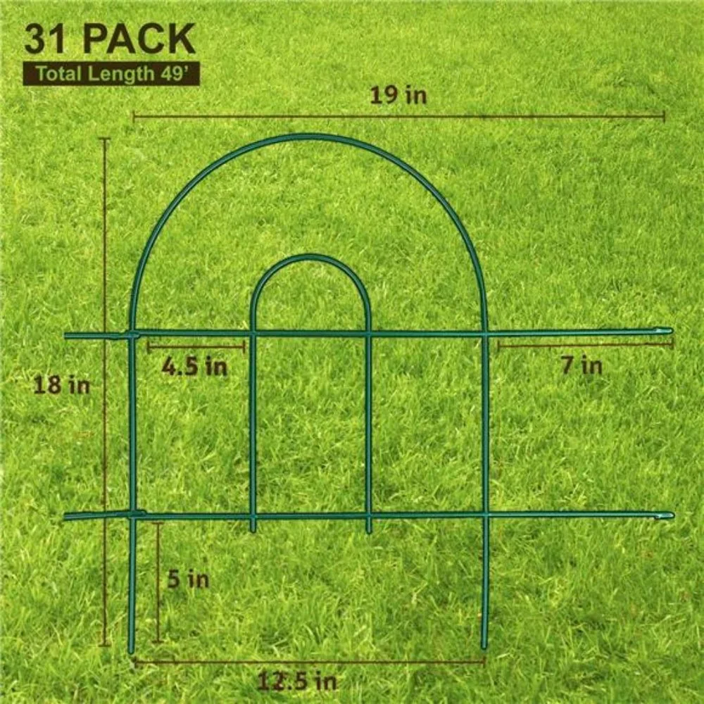 Decorative Garden Fence Rustproof Iron Garden Fencing (18in x 50ft)